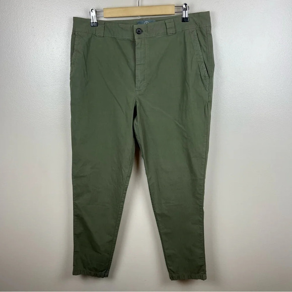 Aether Apparel Savannah Chino Pants Womens Size 32 Green Slim Tapered Leg Ankle - Picture 1 of 11